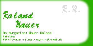 roland mauer business card